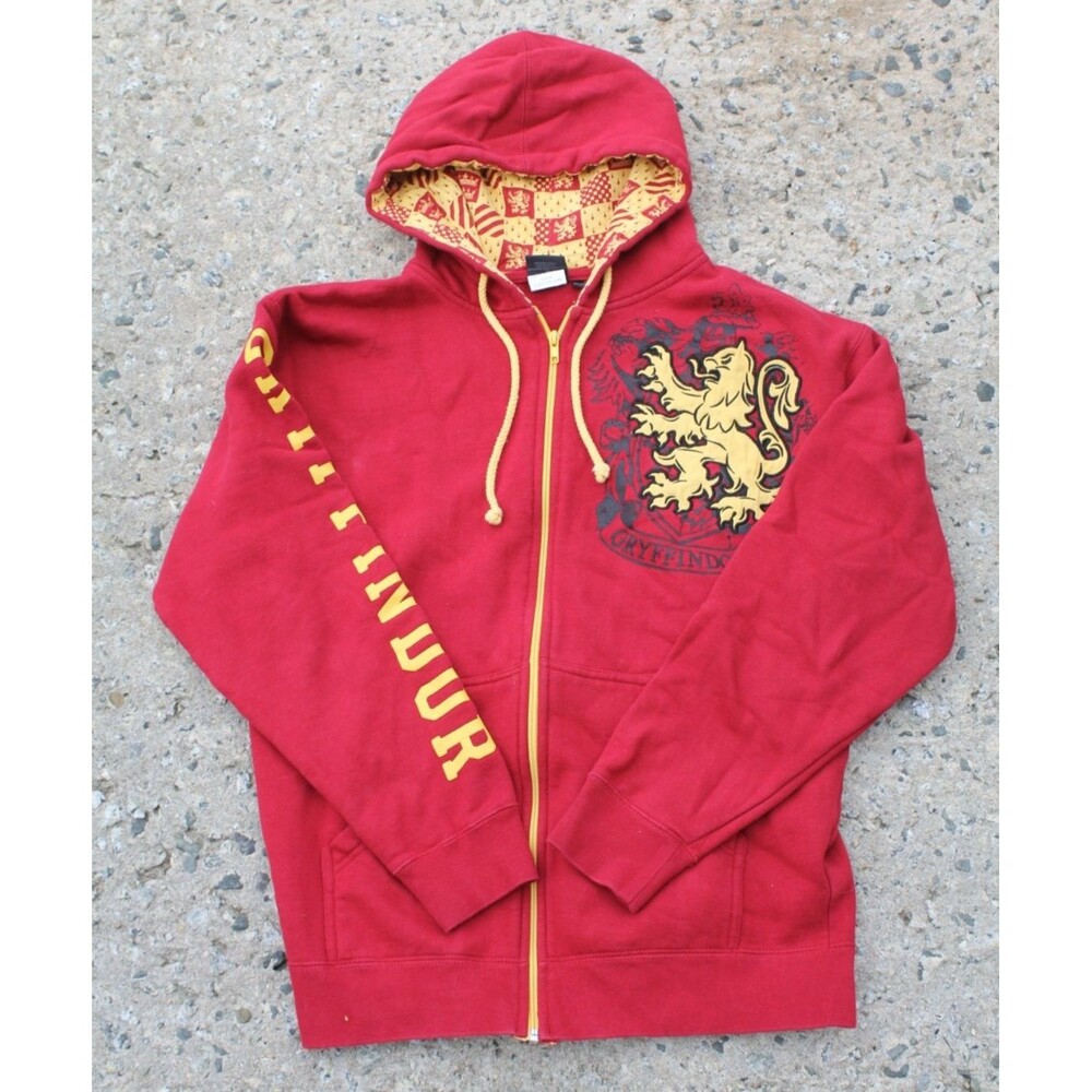Harry Potter Gryffindor Jacket MEDIUM Universal Studios Unsiex Full Zip Red Hood